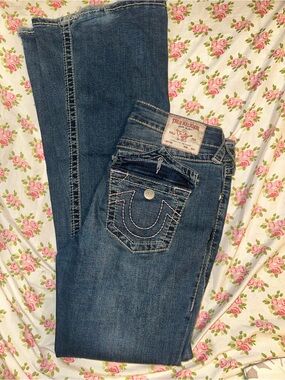 True Religion Women's Medium Blue Boot Cut Jeans